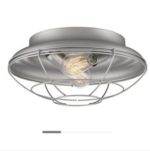Millennium Lighting 6" 2-light Metal Flushmount Ceiling Light in Satin Nickel